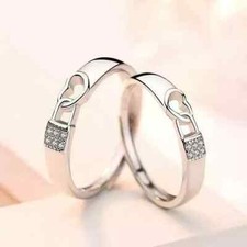 0.50 Ct Round Simulated Wedding Couple Ring Set 14K White Gold Plated