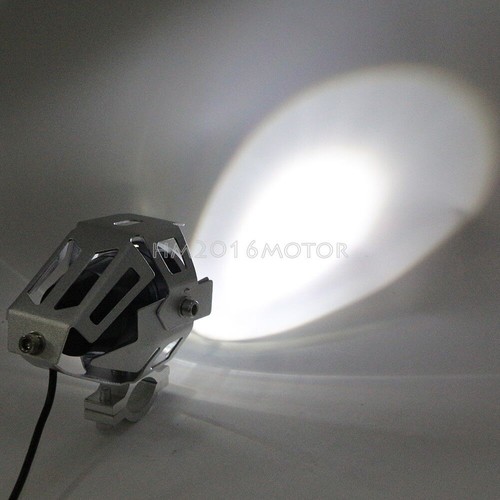 Pair 125W Motorcycle Headlight Spotlight 3000LM Moto U5 LED Spot Auxiliary Lamp - Picture 6 of 6