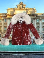 Dolce & Gabbana Vintage Iconic 1990s Patent Leather Fur Jacket Coat Eu 42 $5000