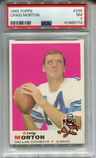 1969 Topps #235 Craig Morton PSA 7 NM Dallas Cowboys
