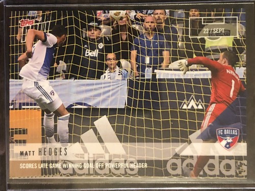 Image via eBay listing Matt Hedges MLS TOPPS NOW® Card 85 - Print Run: 61
