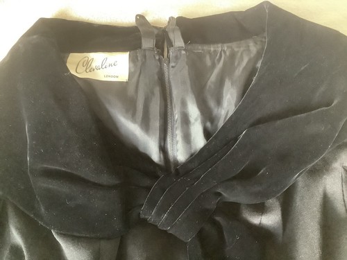 Vintage Clevaline LONDON. ladies’ Black Cocktail/party dress. Estimate Sz 12 - Picture 14 of 18