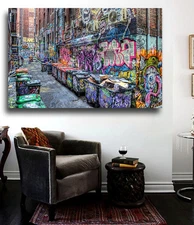 Five Pointz NYC Graffiti Style Street Art 24 x 20 (canvas print) - Banksy
