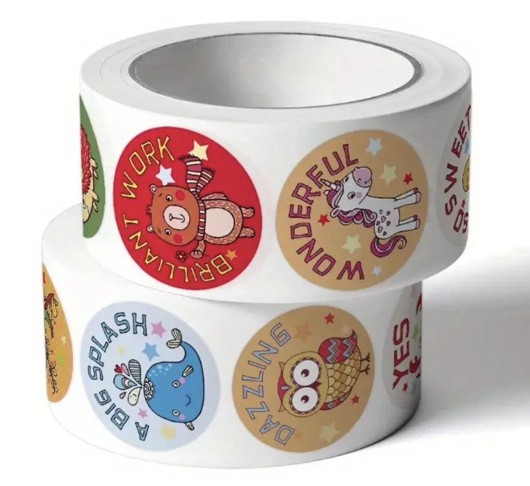 Positive Reward Teacher Merit Stickers 2.5cm 50/100pc Classroom Award Kids Party