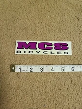 MCS BICYCLES BMX STICKER DECAL VINTAGE OLD SCHOOL ORIGINAL 6"