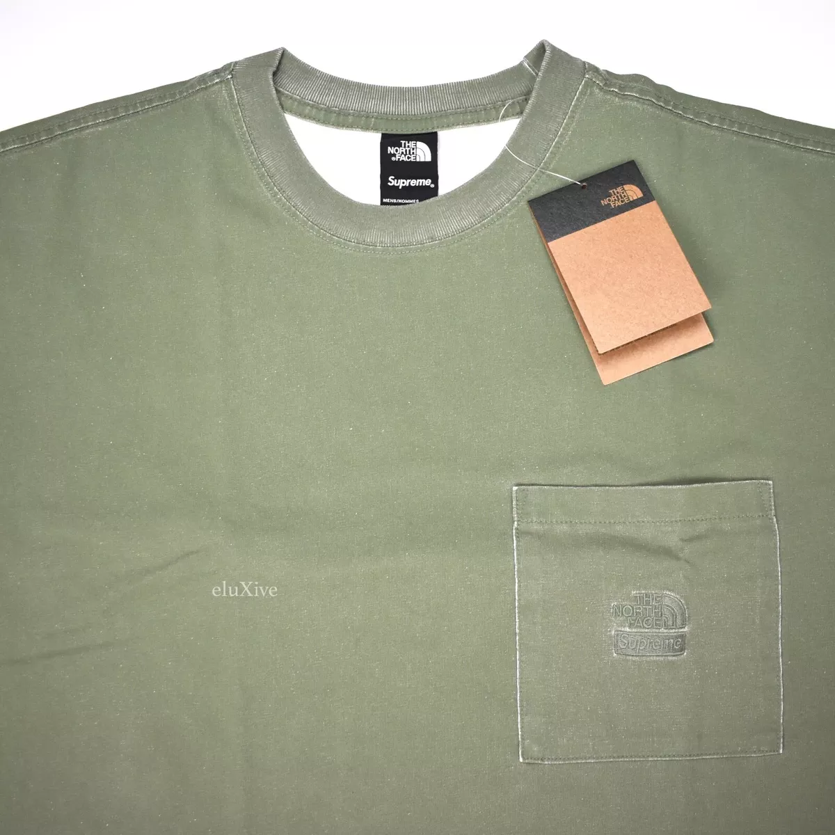 NWT Supreme The North Face Pigment Print Logo T-Shirt Olive Men's