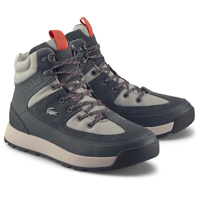 Lacoste Men's Grey Urban Breaker Leather Boots BREAKER 319 CMA