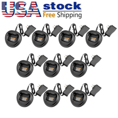 10x Battery Charger for CP200 CP200D XIR P3688 PR400 CP040 DEP450 Radio WPLN4138