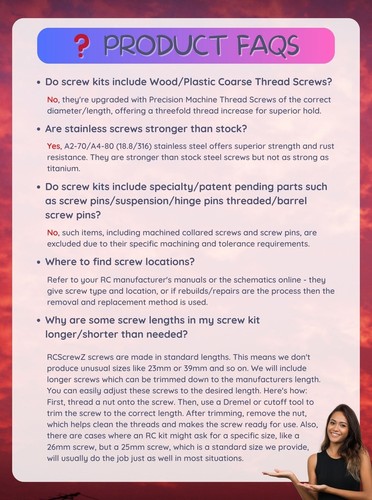 Kit de tornillos de acero inoxidable RCScrewZ gau014 para helicóptero Gaui X5 V2 RC | JUEGO - Imagen 15 de 15