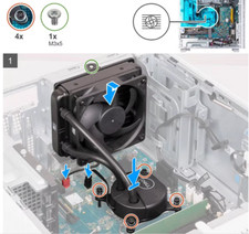 Dell XPS 8950 8960 T3660 Desktop 125W CPU Liquid Water Cooling Fan Cooler System