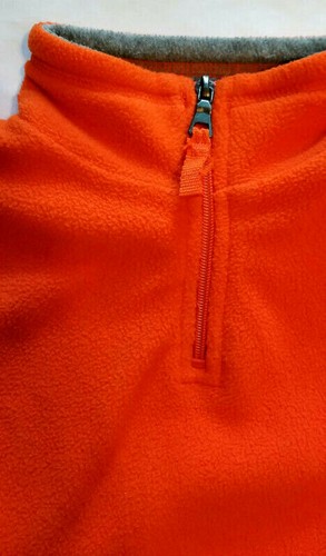 The Children's Place Boy's Size XS-4 Orange Fleece Pullover Half Zip Jacket - Picture 5 of 6