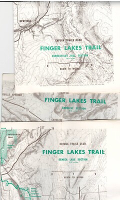Cayuga Trails Club 6 Maps of the Finger Lakes Region 1971, fine condition.