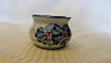 Small Blue and White Ceramic Jar Bowl With Flowers from Ben Rickert Japan