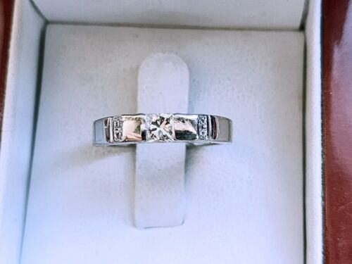 SCHWERER PLATIN 0,41CT VS/H DIAMANT RING GRÖSSE 6,25 6,5GR - Bild 3 von 12