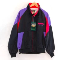 vintage SplitFire Spark Plugs Windbreaker Jacket 90s Color Block Neon XL
