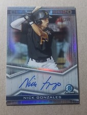 2020 Bowman Chrome Class of 2020 Nick Gonzales Autograph /250 Pirates