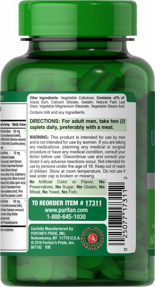 Puritan's Pride Ultra Man 50 Plus Caplets - Image 2 of 2