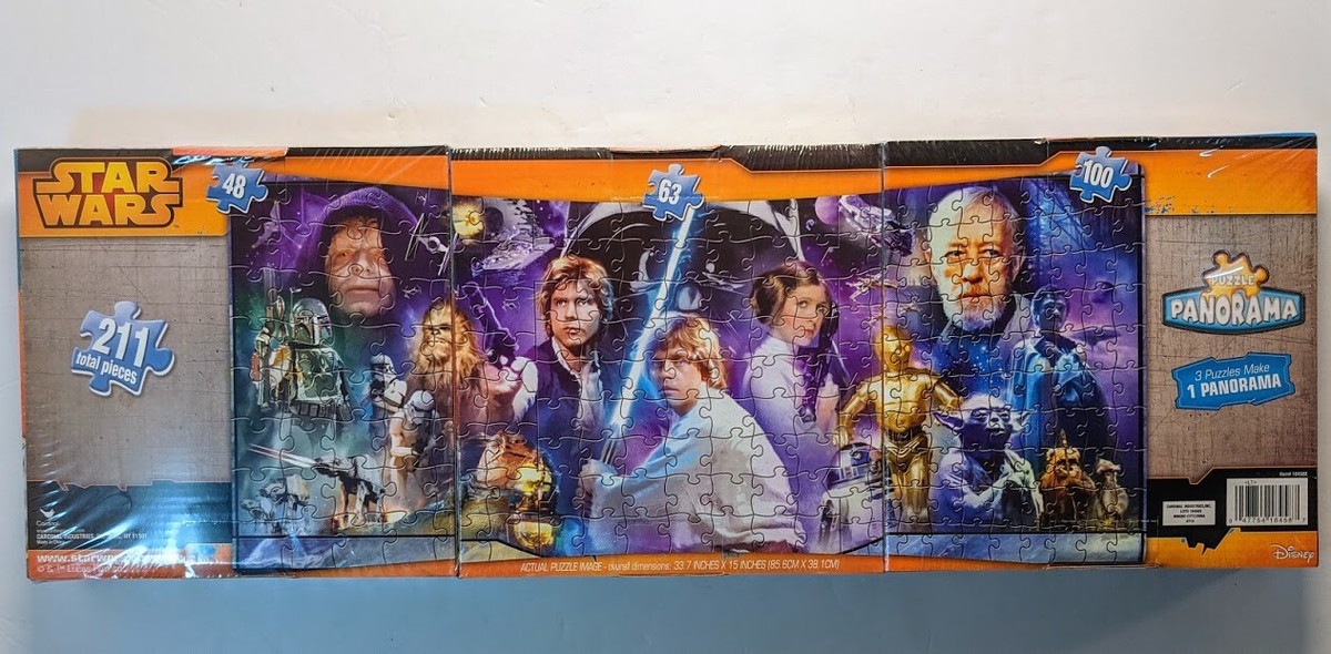 STAR WARS TRILOGY JIGSAW PUZZLES MAKE 1 PANORAMA - NEW