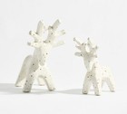 Pottery Barn Hand Crafted Terracotta Speckled Reindeer Large NEW