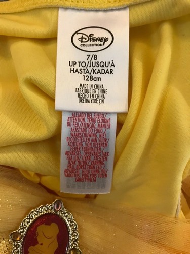 Disney Collection Girls Belle Ball Gown Beauty Beast Costume Childs Size 7 8 - Picture 7 of 7