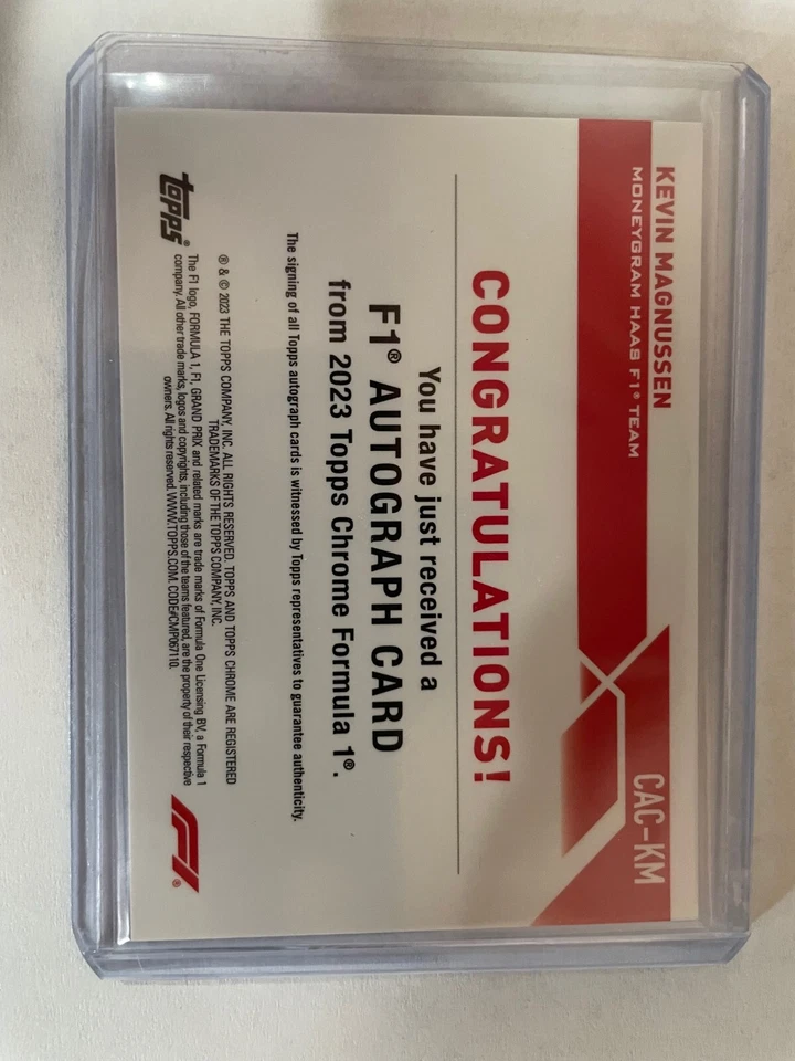 Kevin Magnussen Topps Chrome F1 2023 Auto /25 Near Mint CAC-KM 20 - Image 2 of 2