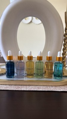 100% Pure Pure Eau de Parfum 0.1 fl oz Dropper Bottles Lot of 6