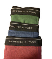 Roundtree  Yorke Premium Men  s 52 Underwear 3 Pk Full-Cut Briefs Green Blue Red
