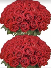 50PCS Artificial Roses Bulk Silk Flowers Wedding Home Party Decor
