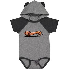Inktastic Little Red Doxie Baby Bodysuit - KiniArt Dachshund Wiener Dog Cute Kim