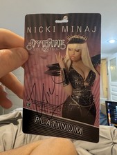 Nicki Minaj Femme Fatale VIP Lanyard Laminate Autograph Signed Authentic