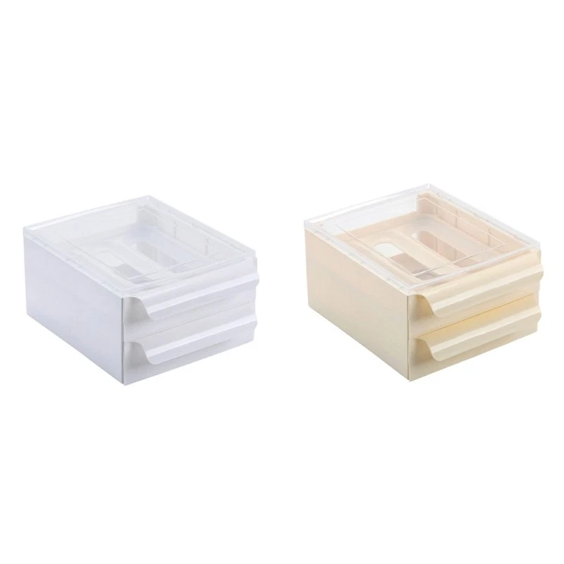 Eggs Holder Practical Eggs Dispenser Tray Double Drawer Box for Organizing Eggs