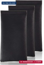 TRIUMPH VISION Squeeze Leather Sunglasses Pouch - 3 Pack Glasses Case Soft Eyegl