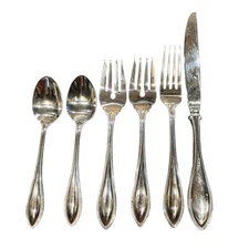 6 pc Arbor-American Harmony" Spoons, forks & Knife Flatware Stainless by Oneida 