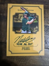 2026 Onyx Limited Edition Nick Kurtz 1/1 On Card Auto Inscription 2025 AL ROY