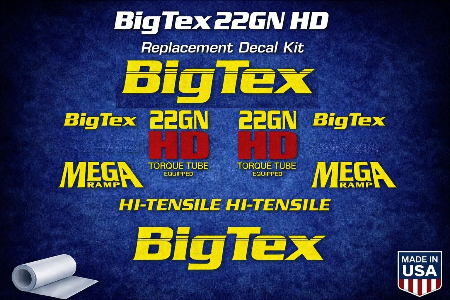 Fits Big Tex 22GNHD (10pc) Decal Kit Trailer Decals - High Quality Fast ...