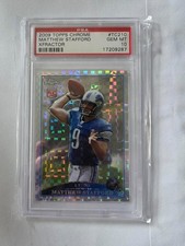 2009 Topps Chrome Xfractor Refractor Matthew Stafford #TC210 PSA 10