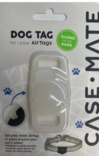 Case-Mate Dog Collar Mount for Apple AirTag - Glow in the Dark - White