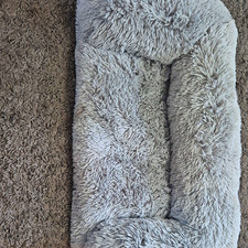 mypets Grey Dog Bed Cushion XL Non-Slip Base Adjustable Tryed Once Perfect