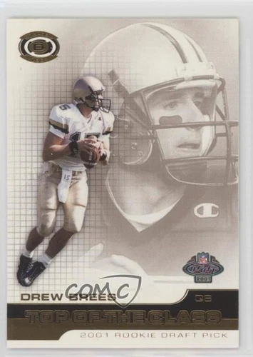 2001 Pacific Dynagon Top of the Class Drew Brees #3 Rookie RC
