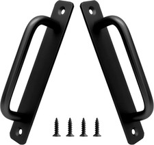2 Pack Sliding Barn Door Handle Black Aluminum 128mm Cabinet Closet Pull