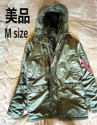 Alpha Industries N-3B Military Jacket Olive Green M Used