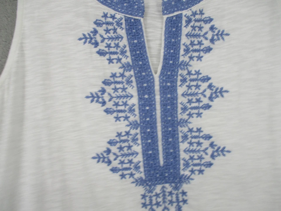 Camiseta sin mangas Jill mediana bordada sin mangas bohemia ligera Beach Resort Foto 4 de 4