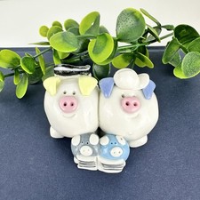 Vintage Mini Pig Family Figurine