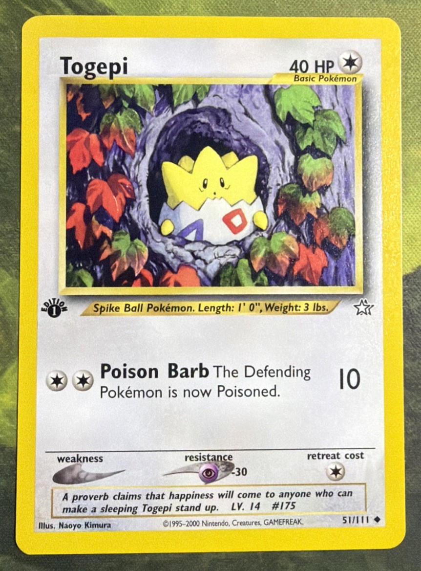 1st Edition Togepi 51/111 - Neo Genesis - Near Mint