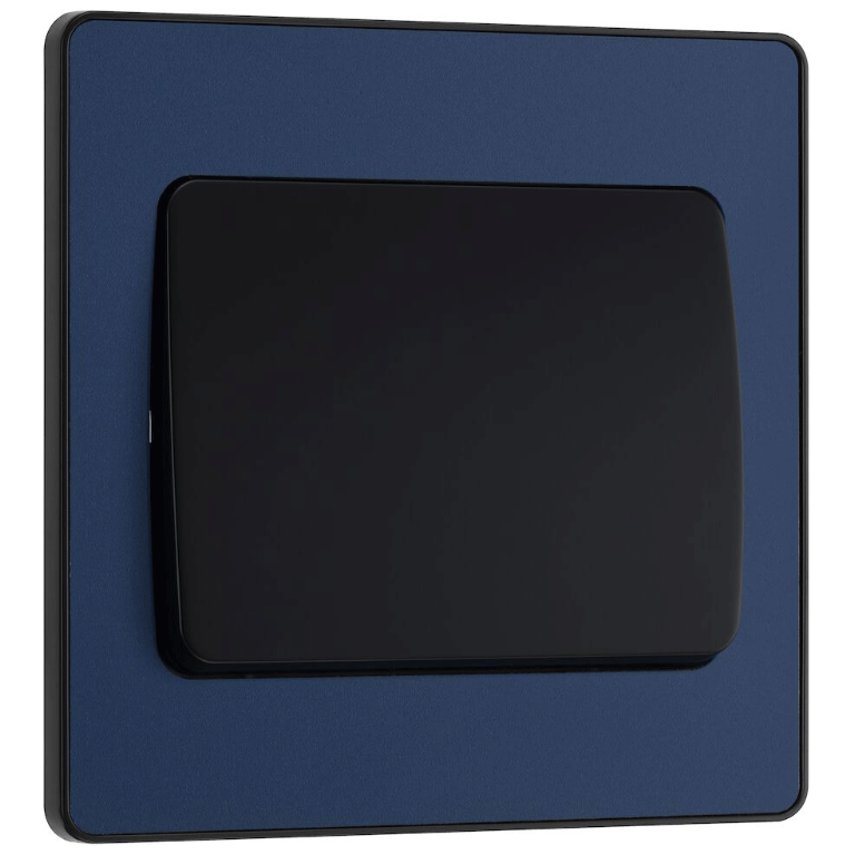 BG Evolve Single Light Switch 20A 16AX 2 Way Wide Rocker Matt Blue - PCDDB12WB