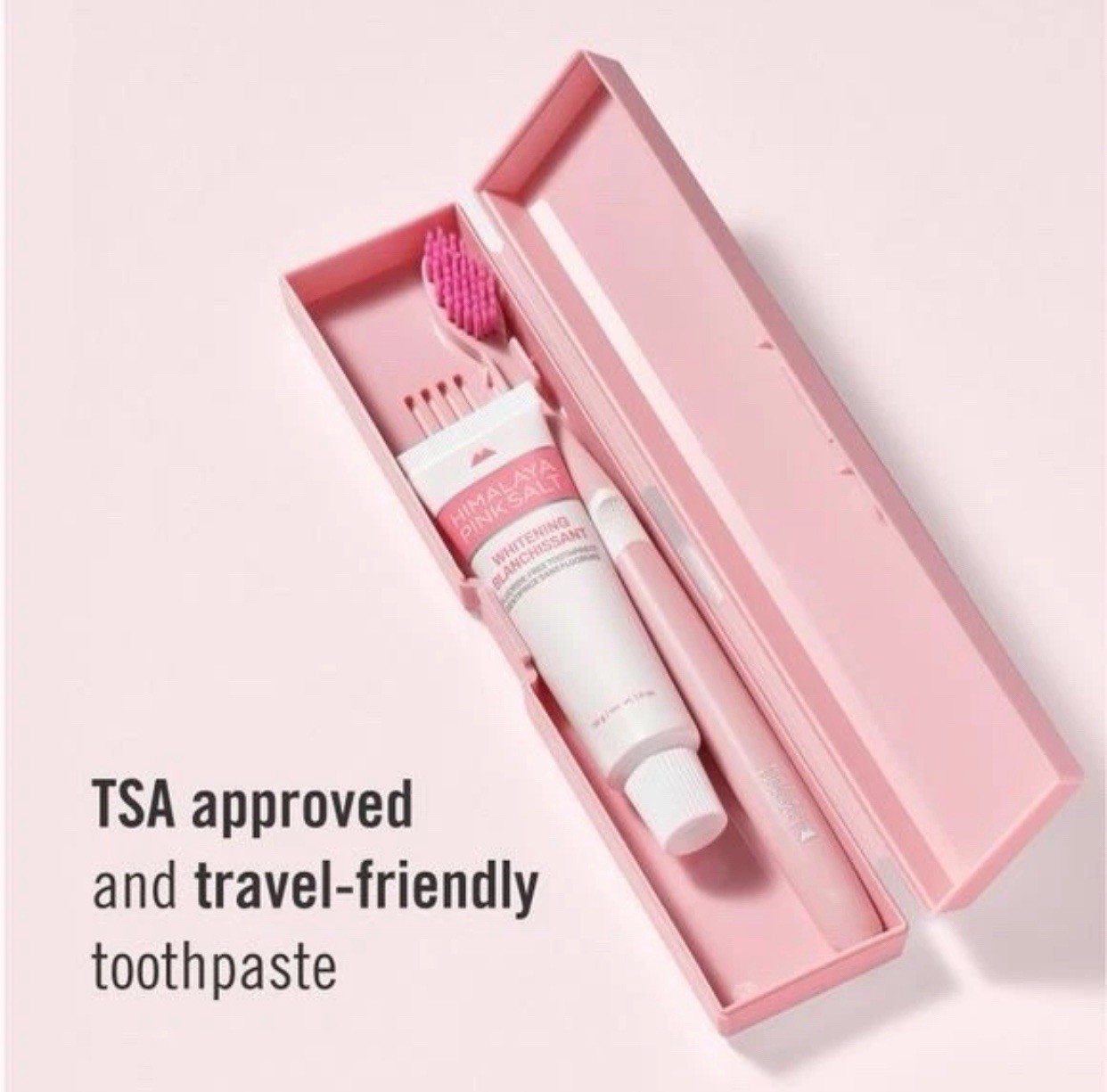 Avon Himalaya Pink Salt Toothpaste Travel Kit w/ Medium Firm