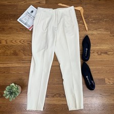 SHEIN Bright Cream Off White Straight Leg High Waisted Pants SIZE LARGE