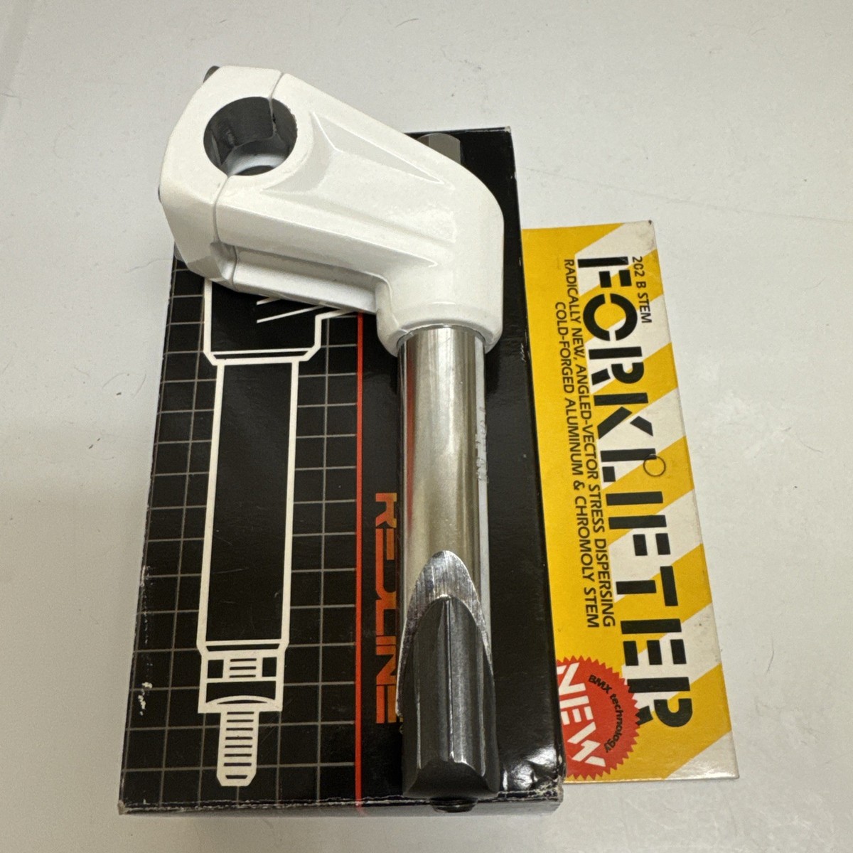 NOS | Old School BMX 80s WHITE REDLINE FORKLIFTER FREESTYLE STEM