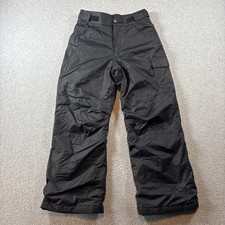 Columbia Youth Sz M Black Snow pants Cargo Pocket Ski Snowboard Insulated
