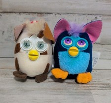 McDonald  s Happy Meal Furby lot Of 2 4 Owl / 8 Cow Soft Key Chain 2000